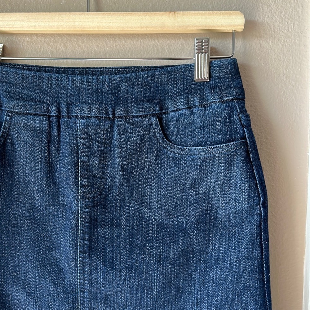 SOFT SURROUNDINGS Denim Petite Pull-on Mini Skirt